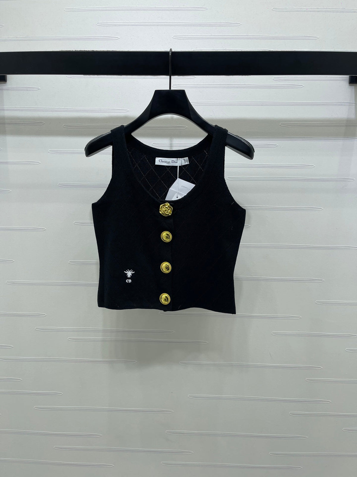 Dior 2026 Vest With Gold Button Wool