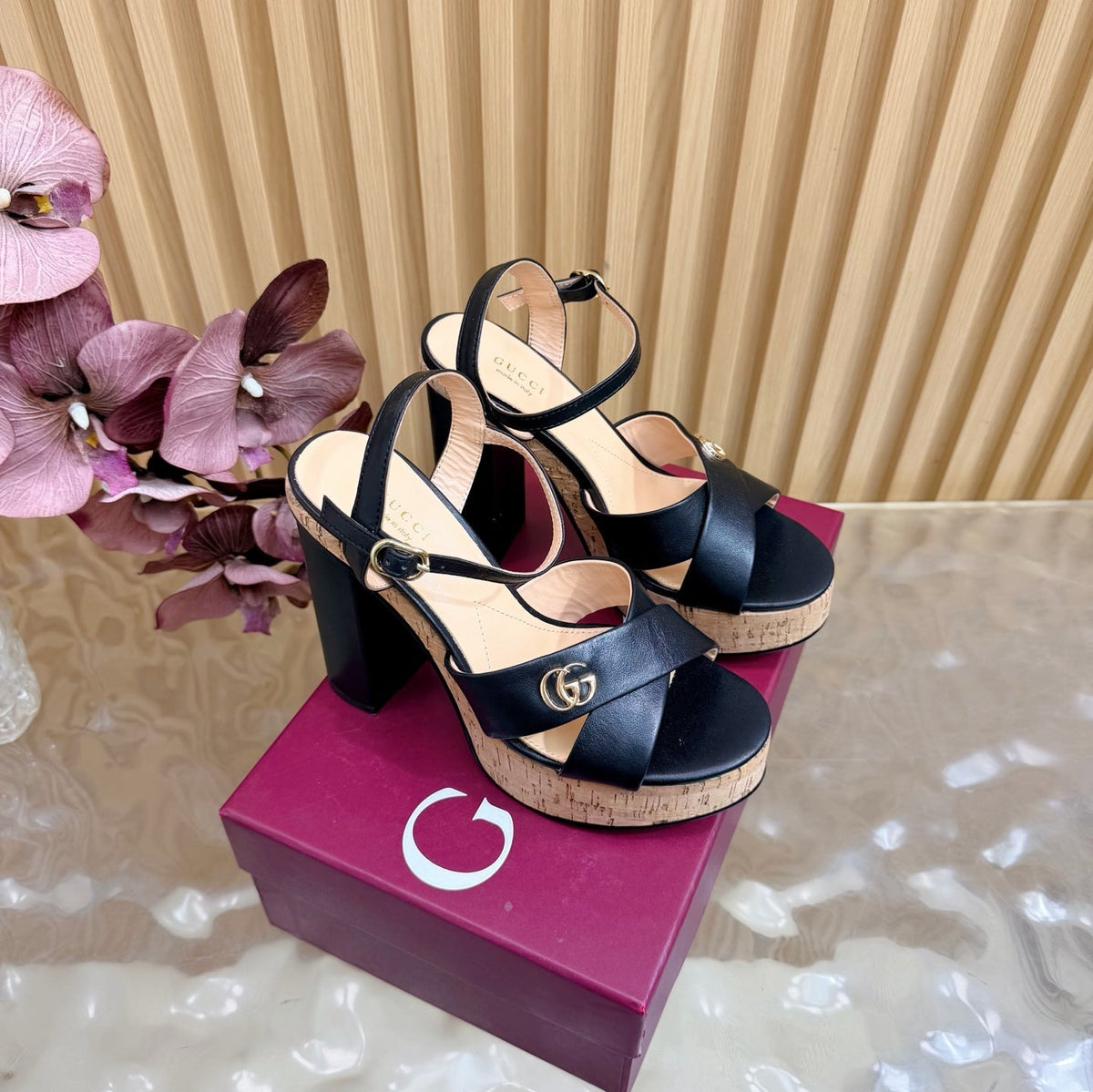 GG 26ss Platform Sandals 120 Cowhide 697936