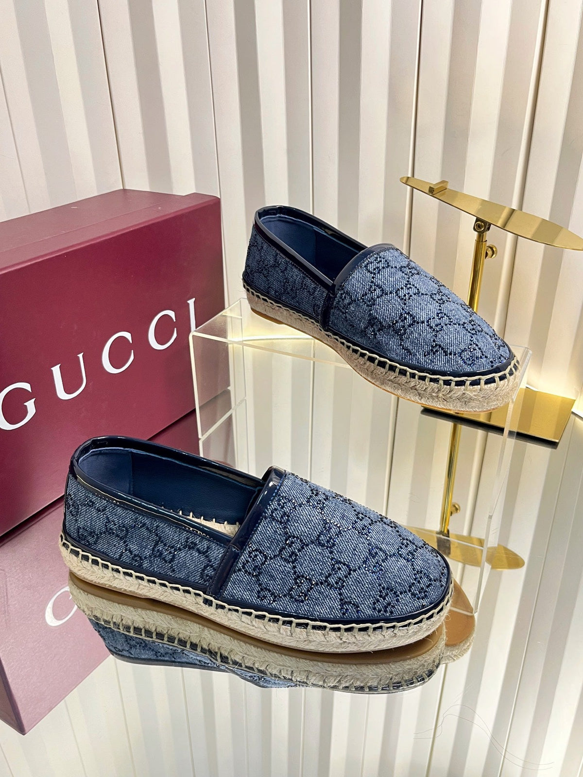 Gucci 2026 Heritage Espadrilles Lame Canvas 768172