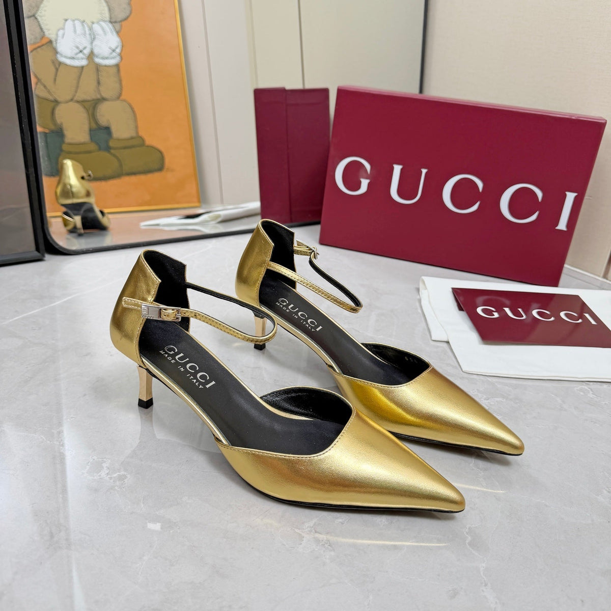Gucci 2026 Women's Bombshell Pump 55mm Cowhide Leather 767114