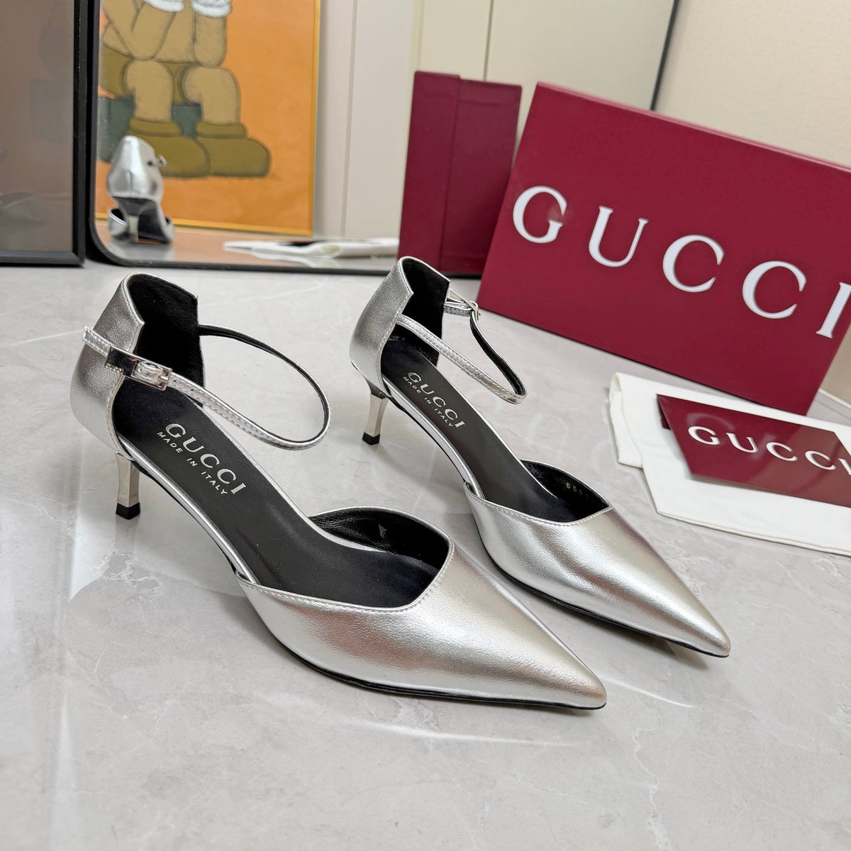 Gucci 2026 Women's Bombshell Pump 55mm Cowhide Leather 767114