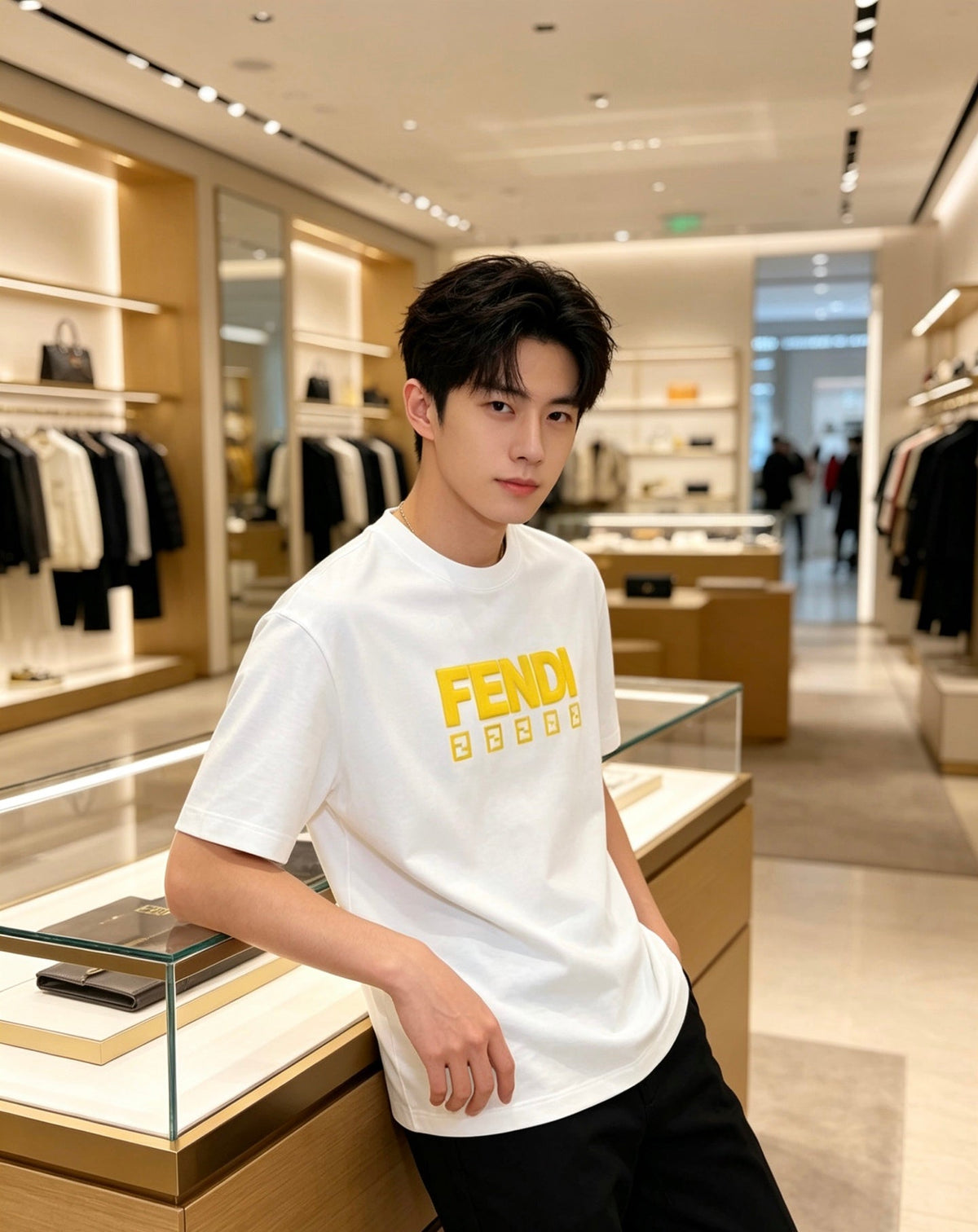 Fendi 2026 Men's Short-Sleeve T-Shirt Cotton 830791