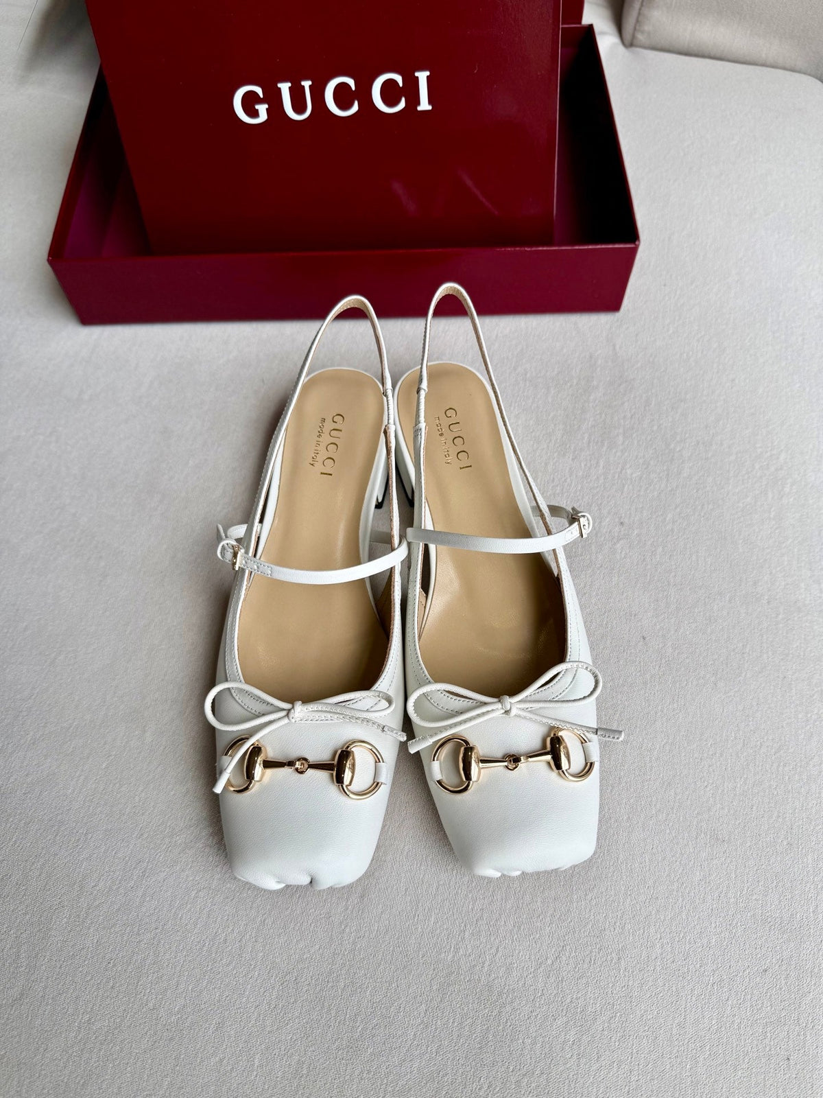 Gucci 2026 Horsebit Slingback 25mm Canvas Leather 938363