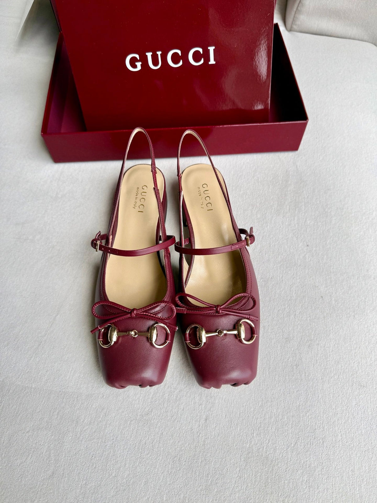 Gucci 2026 Horsebit Slingback 25mm Canvas Leather 938363