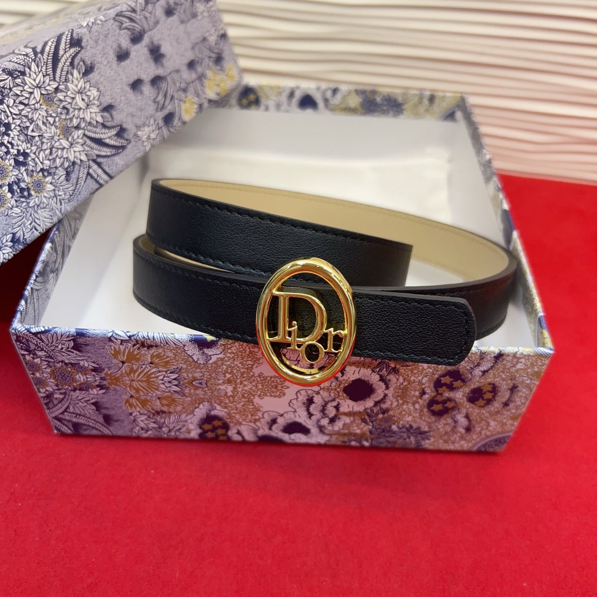 Dior 2026 Reversible Leather Belt 2.0cm Smooth Calfskin