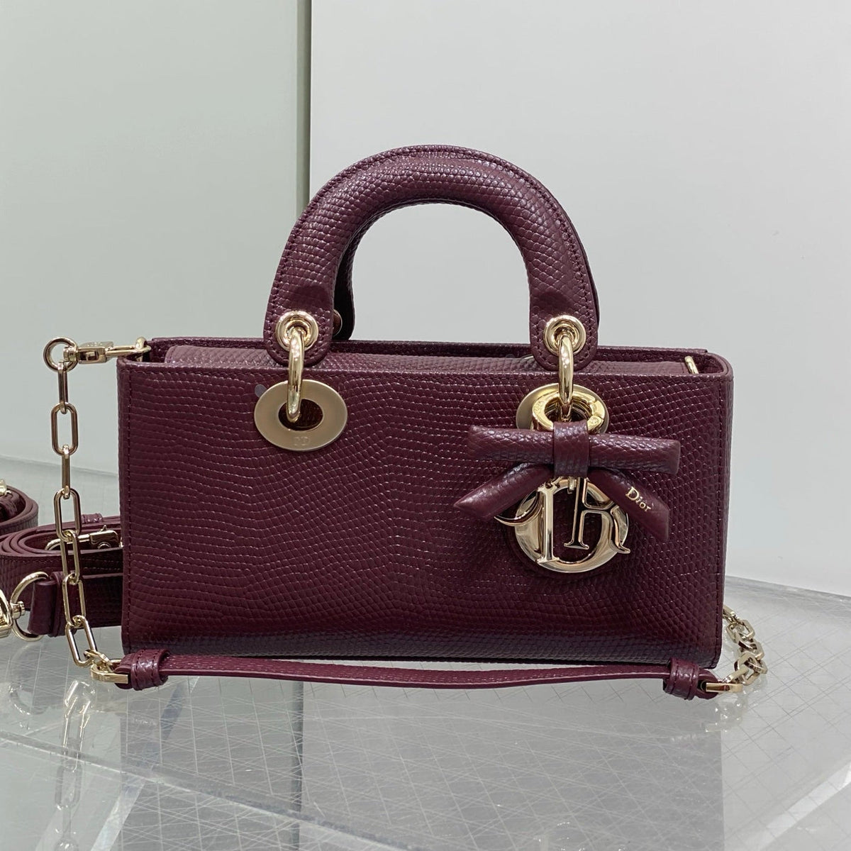 Dior 2026 Lady Butterfly Knot Bag 22cm Leather 408708