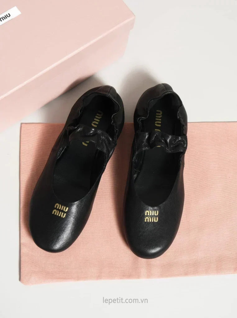 Ruches Nappa Leather Ballerinas 174