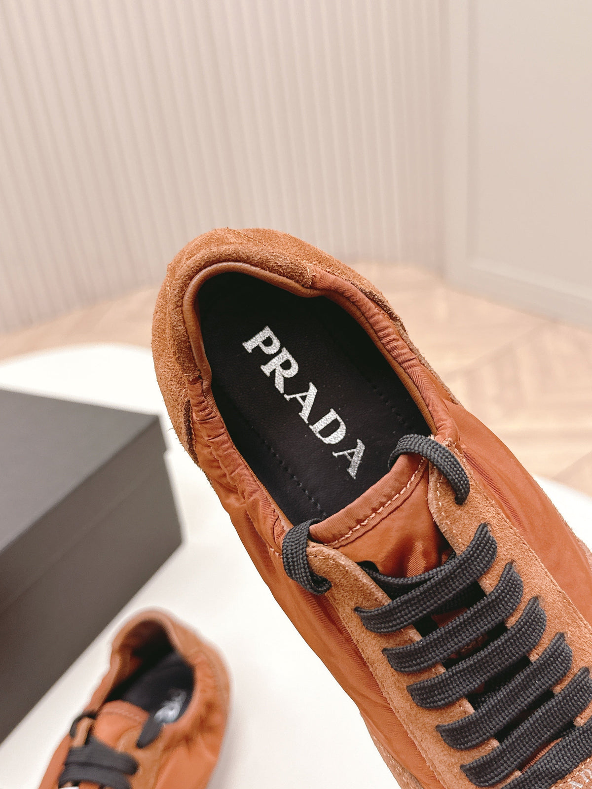 PRA 26S Sneaker Camel Brown Suede Canvas 600605