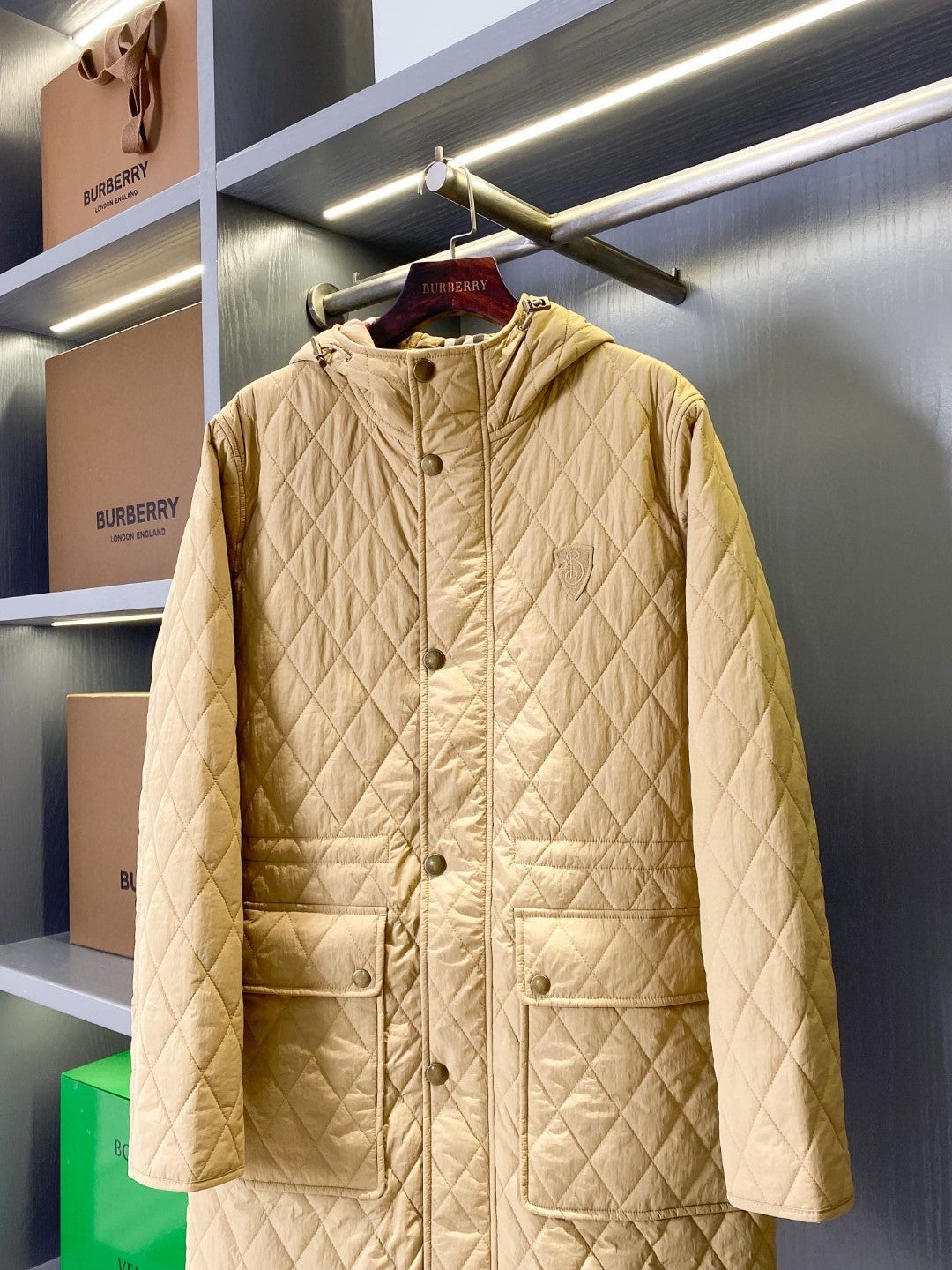 Bur 25 Quilted Long Coat Polyester 306171
