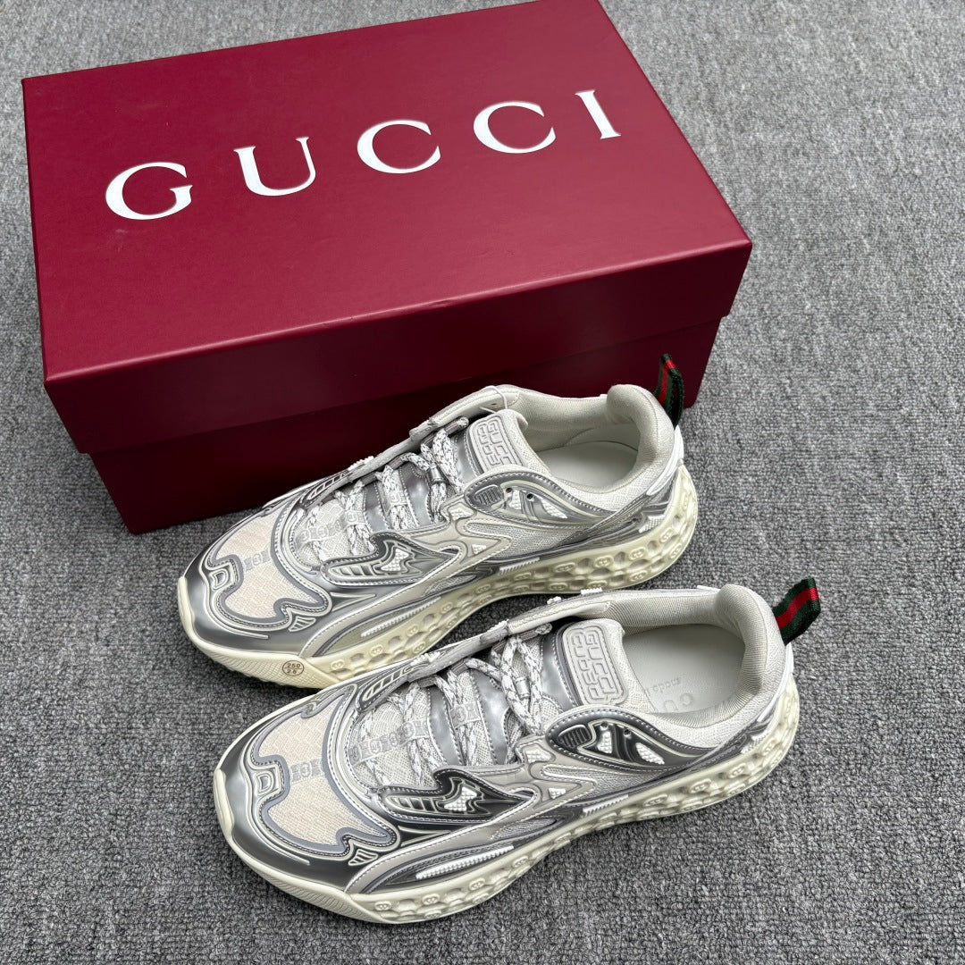 GG Men's 25 Cub3d Sneaker Silver Mesh 721094