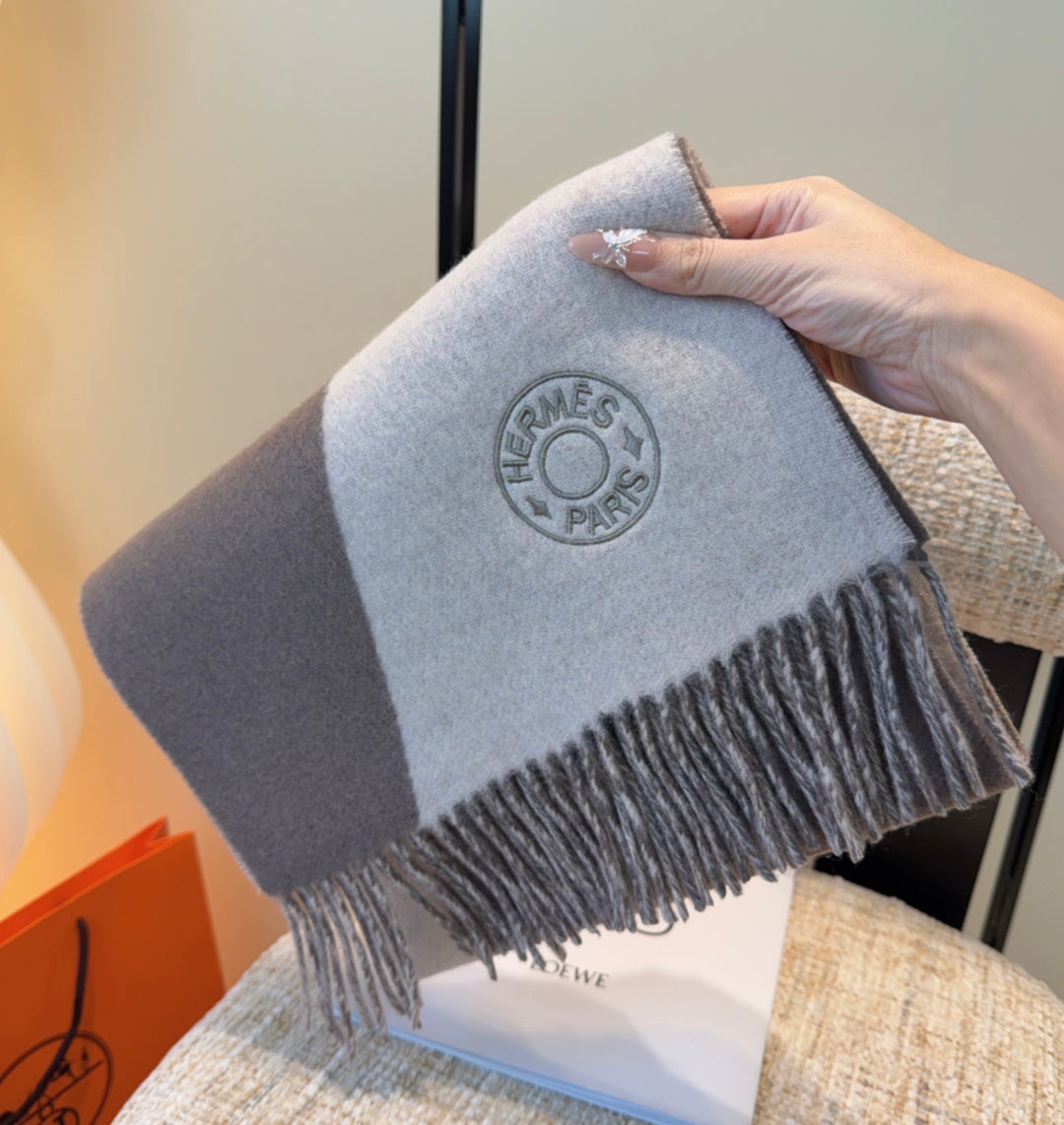 HM Scarf 190 CM Dark Gray Wool 969498