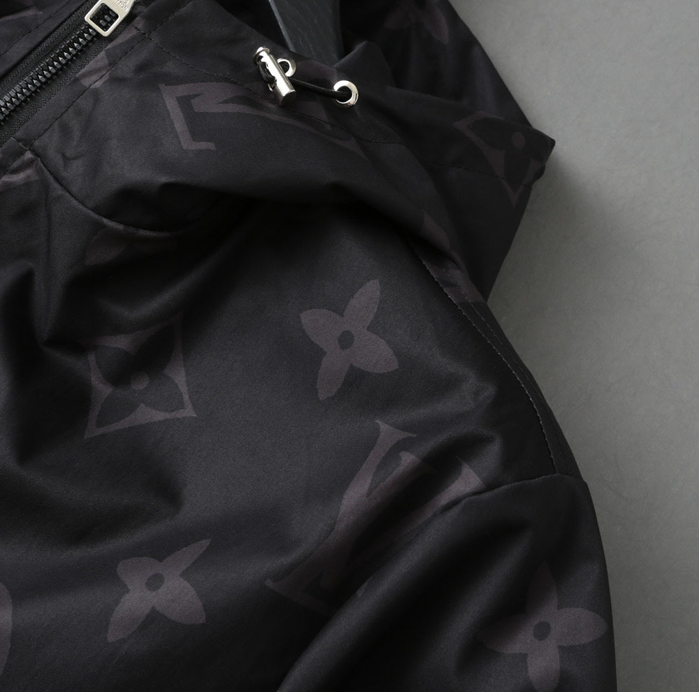 LV BLACK MONOGRAM HOODED JACKET 238975