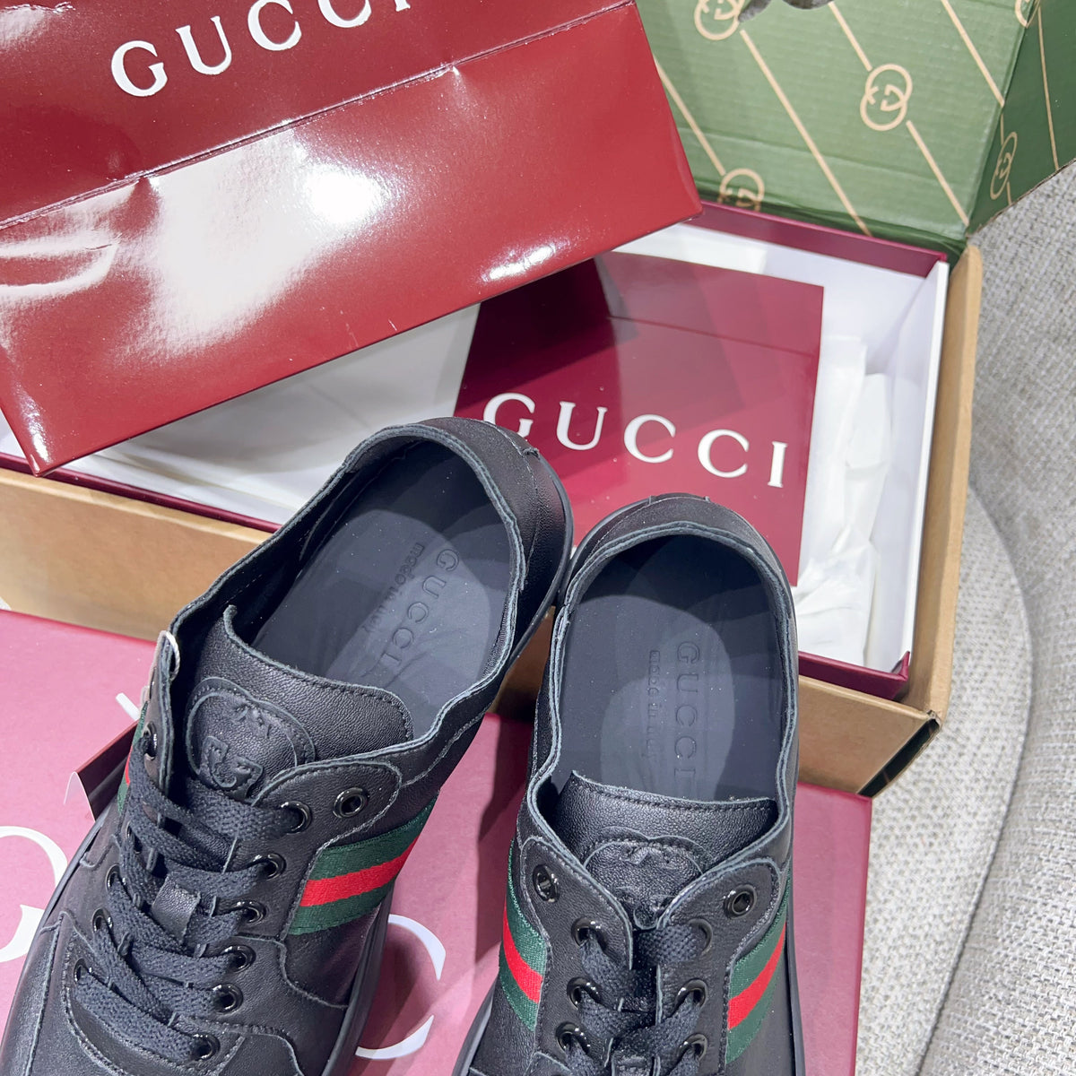 Gucci 2026 Stretch Sneaker Canvas Leather 948358