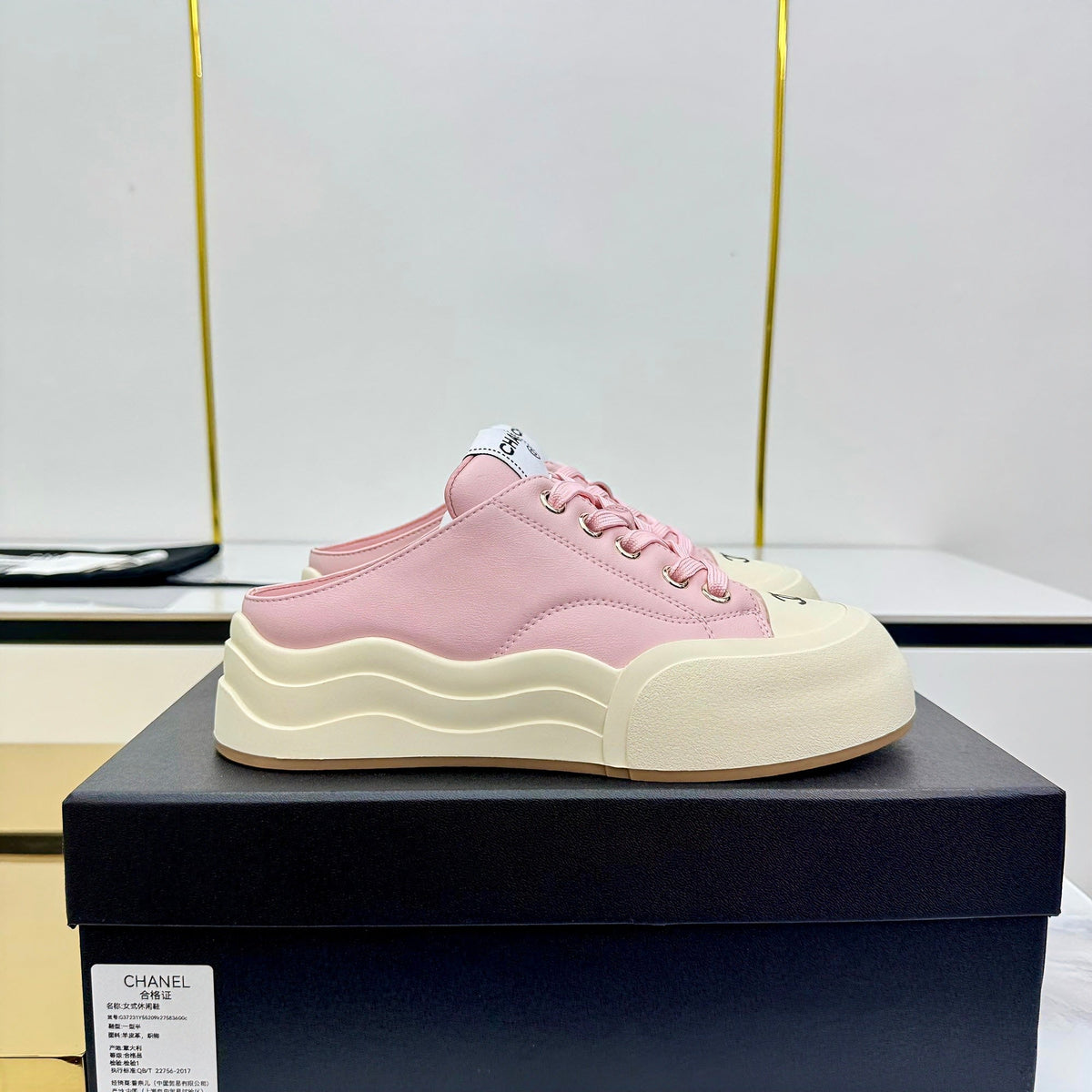 CC 25 Mules Sneaker Pink Calfskin 331189
