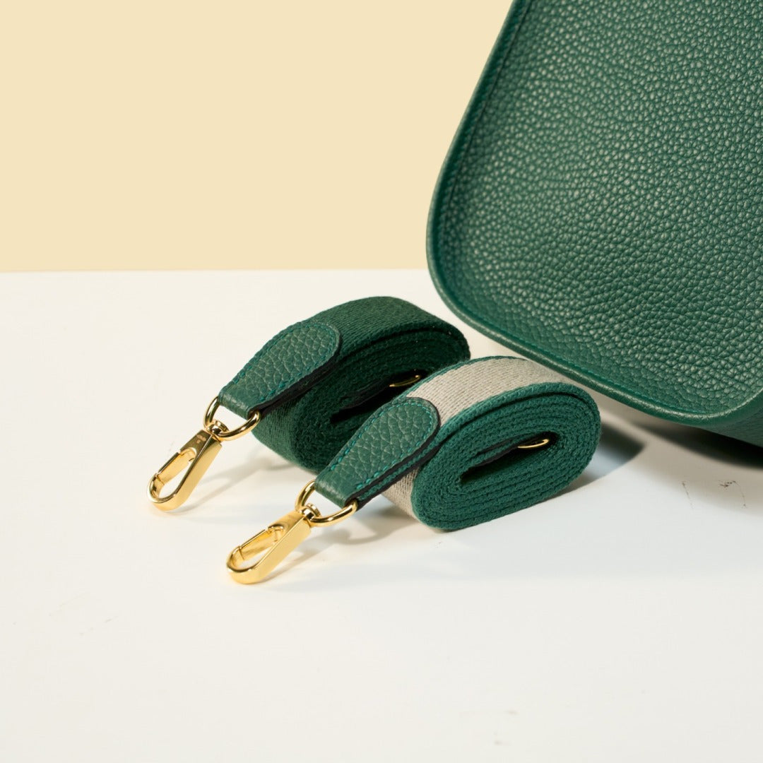 High-end Hermes 2026 Evelyne Bag 17cm Taurillon Clemence Leather Suede 3