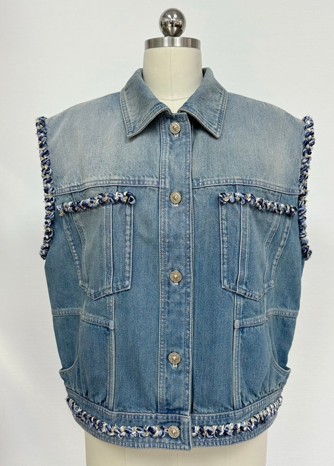 CC 25 Denim Vest Blue Cotton