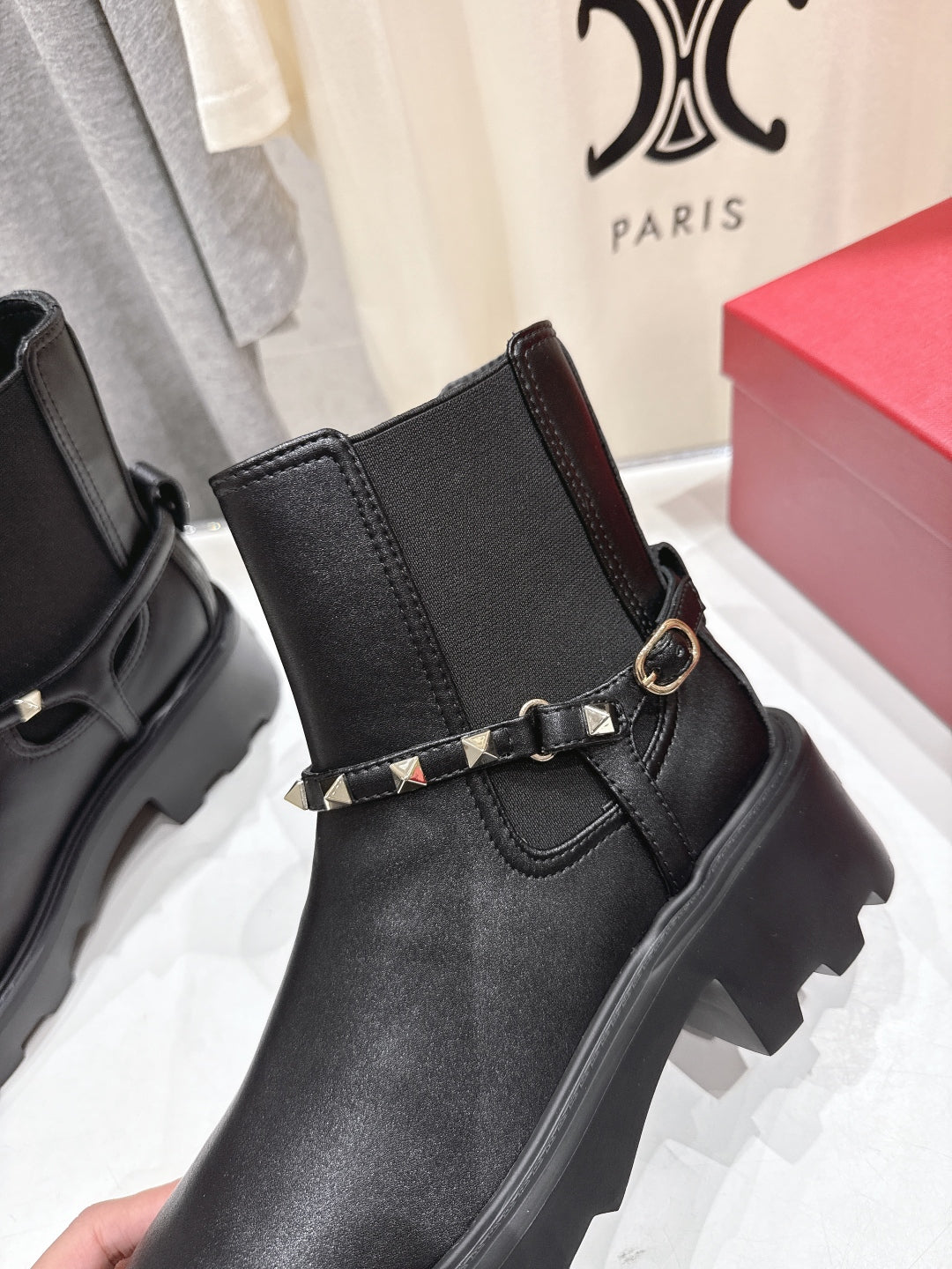 VT ankle boots black calfskin 174449