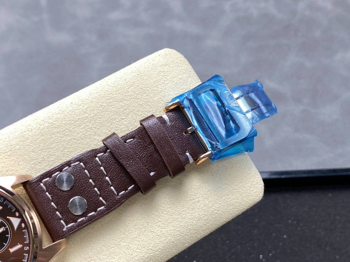 IWC Big Pilot 46mm Brown Dial Pink Gold Case Leather Strap