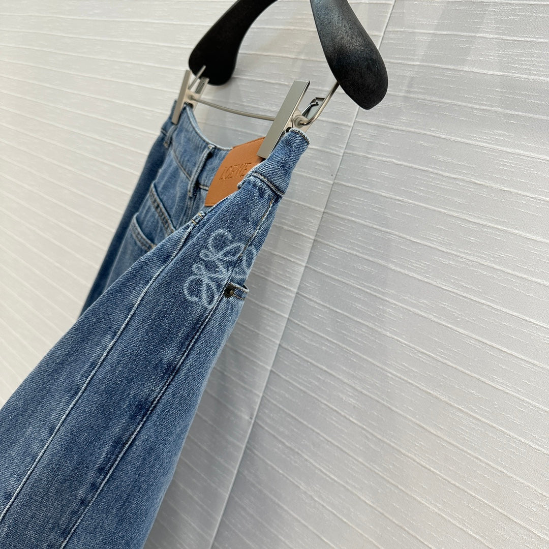 Loewe 25 Sickle Jeans Blue Denim Cotton