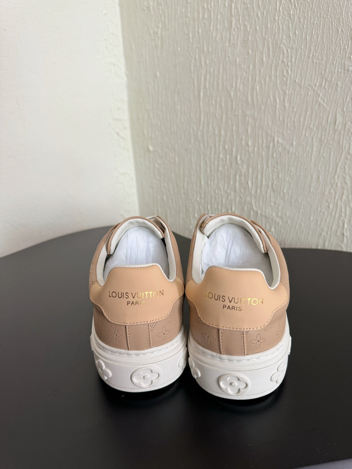 LV Sneakers Time Out Light Brown Monogram Calfskin