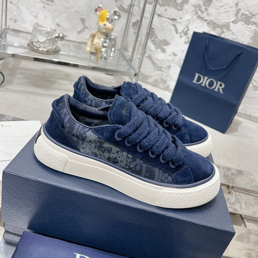 CD B33 Sneaker 30mm In Navy Blue Suede 100660