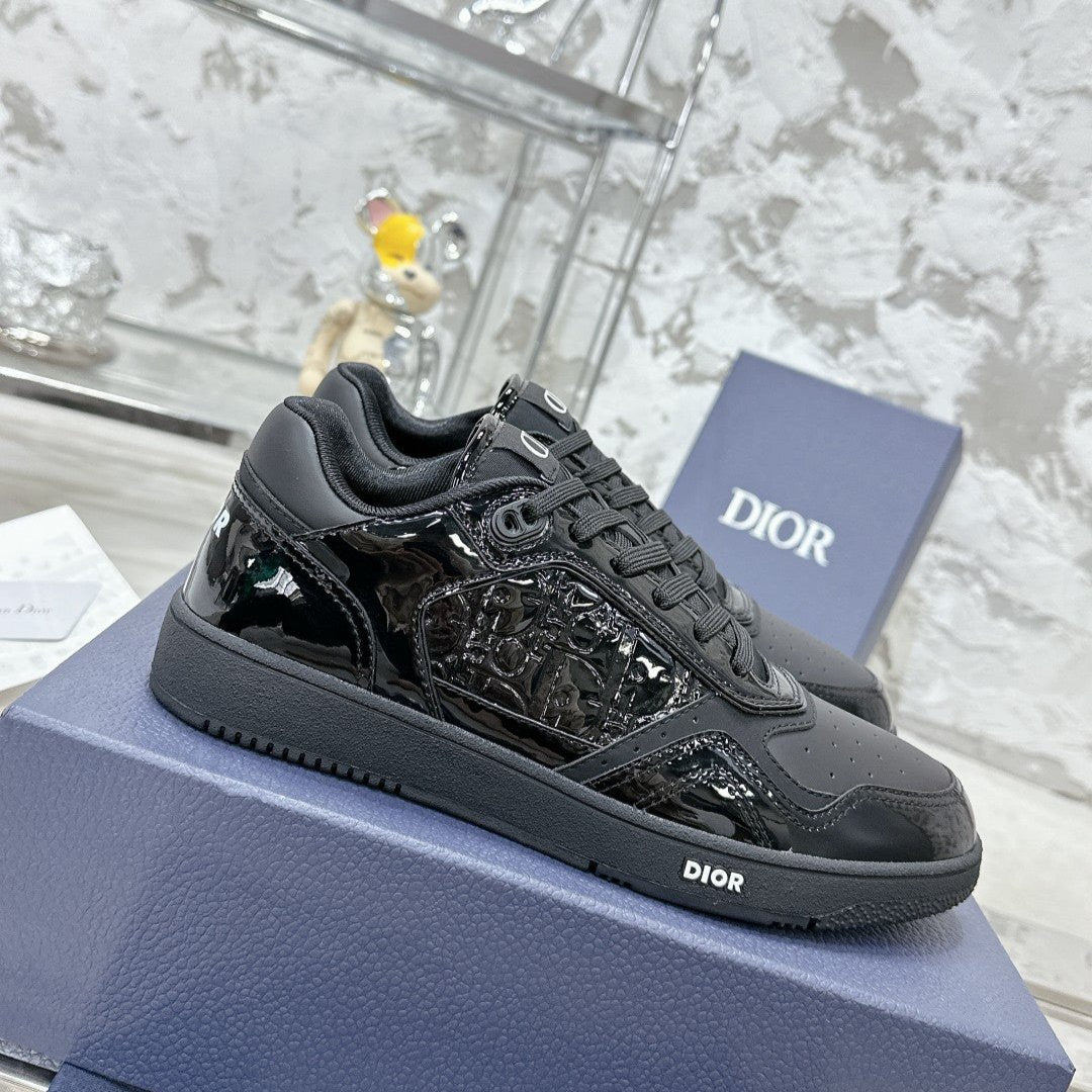 CD B27 Low-Top Sneaker 30mm In Black Monogram Calfskin 100803