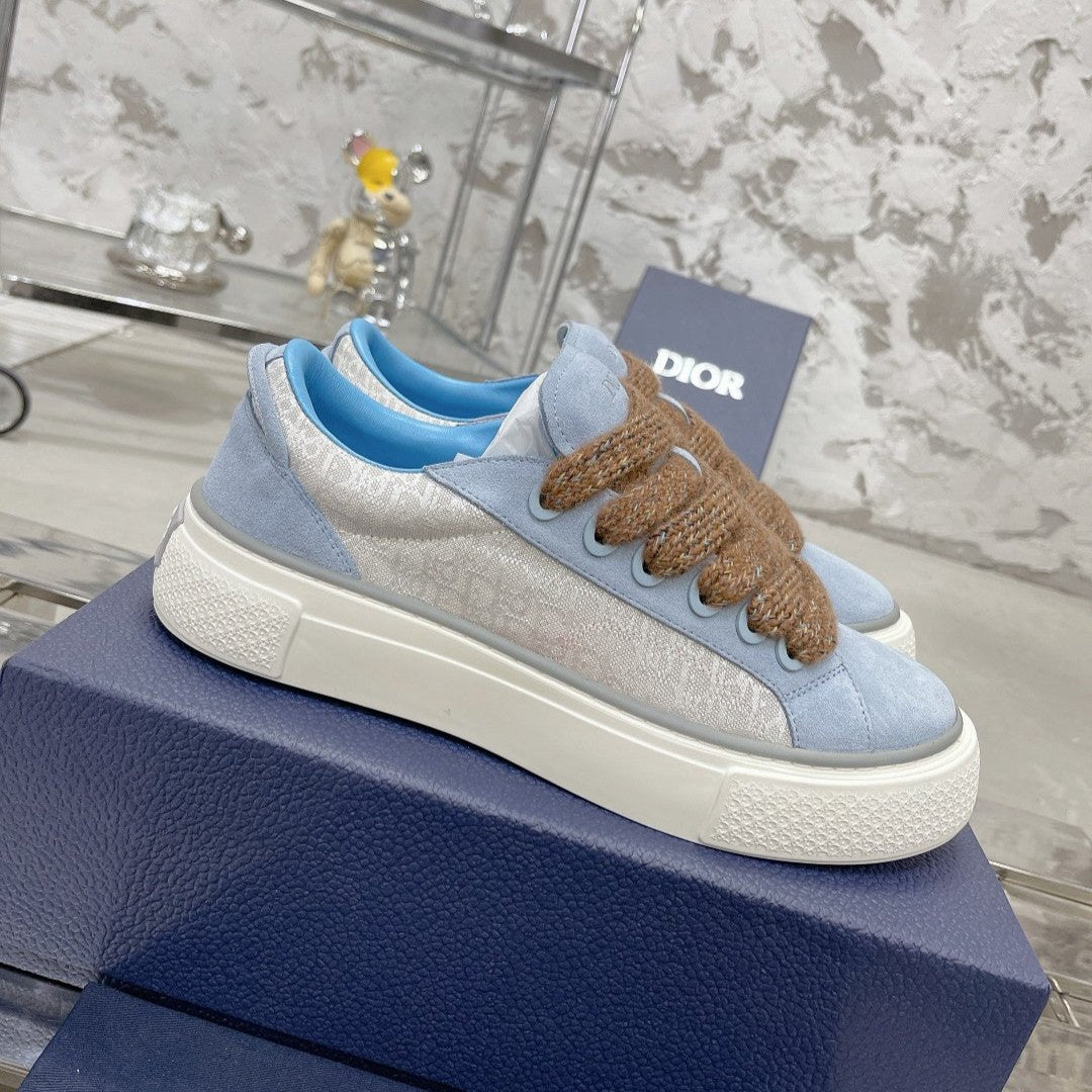 CD B33 Sneaker 30mm In Light Blue Mix Brown Suede 100677
