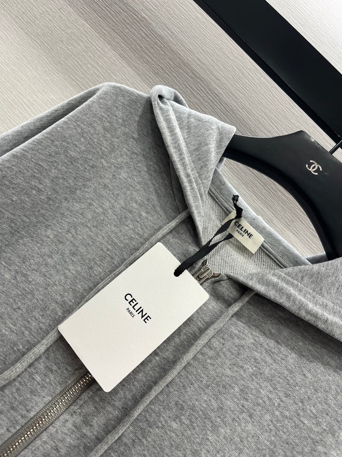 Celine 25 Hoodie Grey Cotton 299772