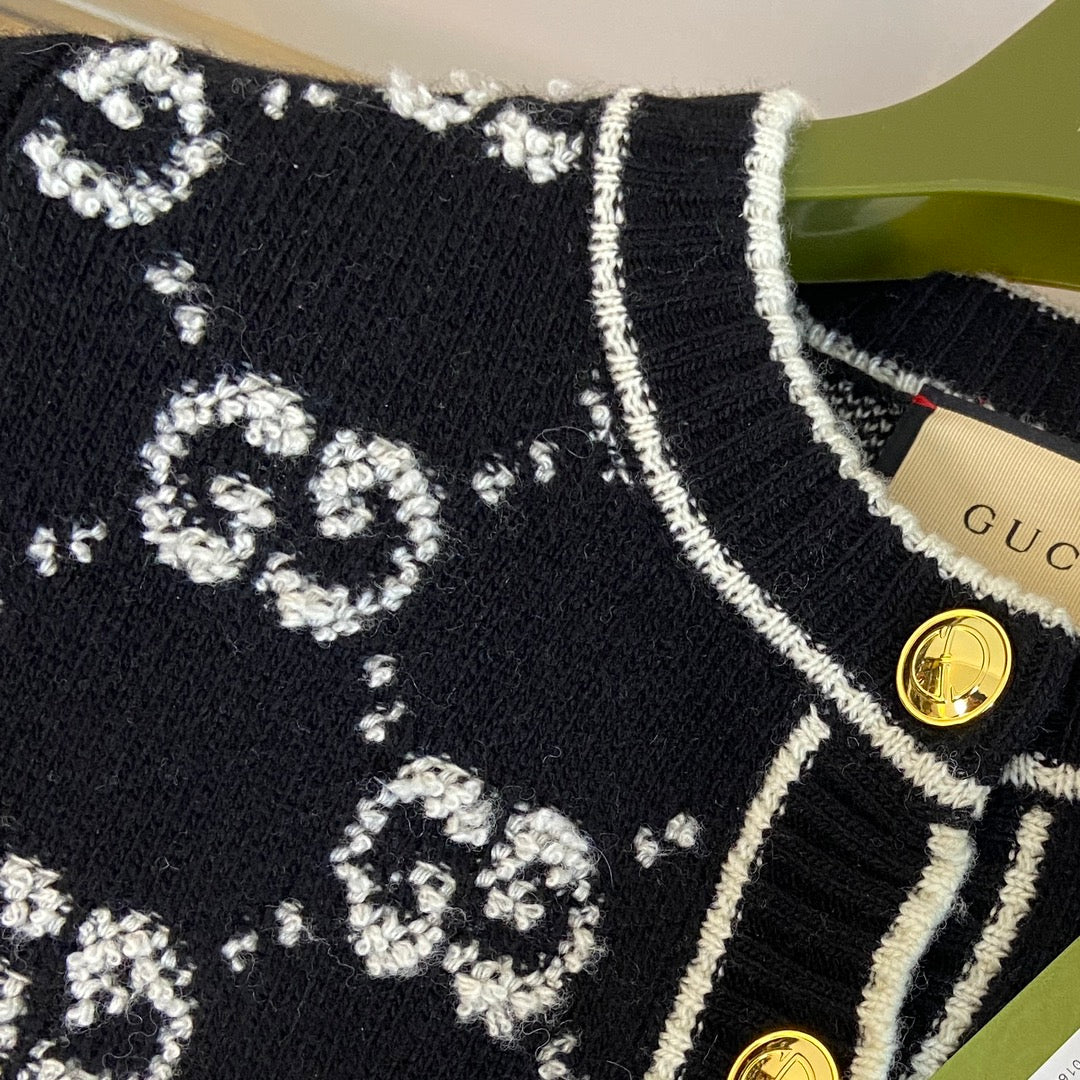 GG 25 Cardigan Black Cashmere 0017