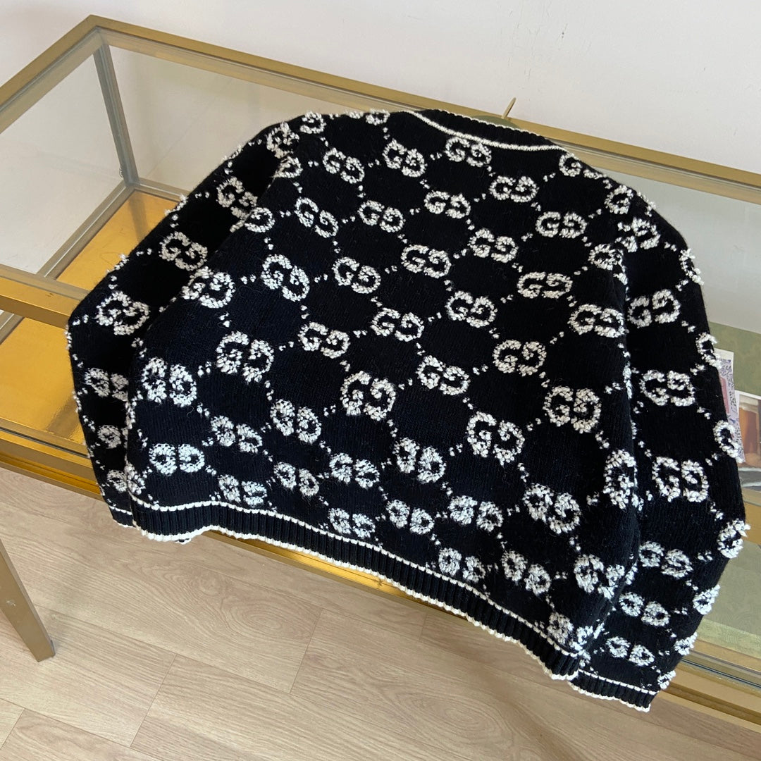 GG 25 Cardigan Black Cashmere 0017
