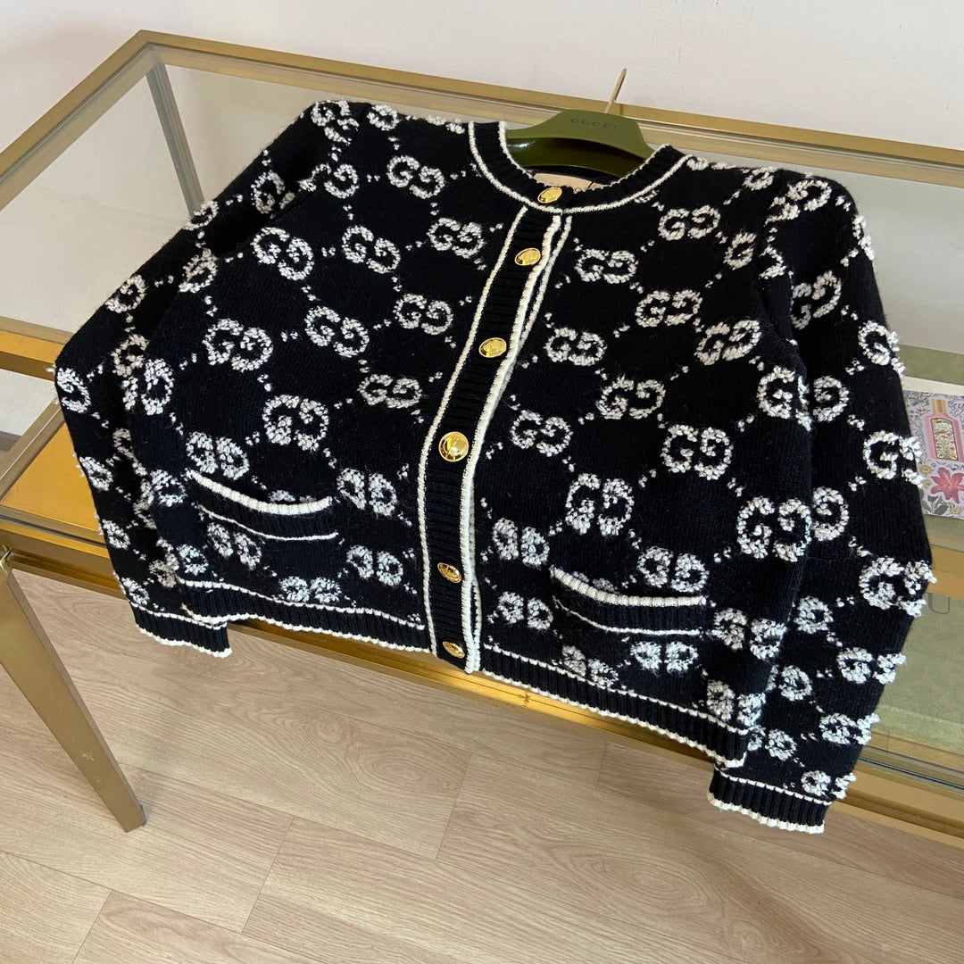 GG 25 Cardigan Black Cashmere 0017