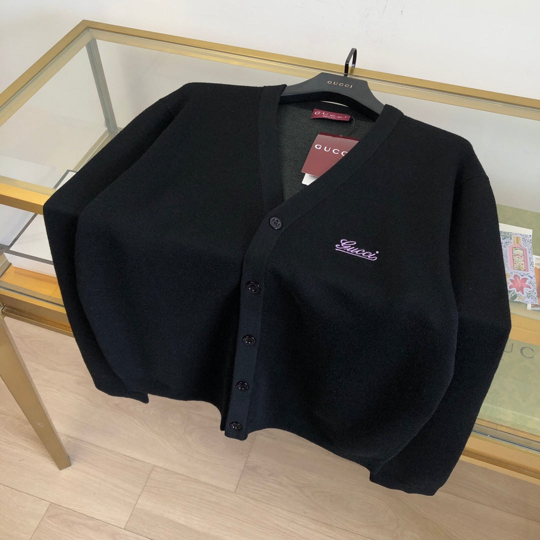 GG 25 Cardigan Black Cashmere 0018