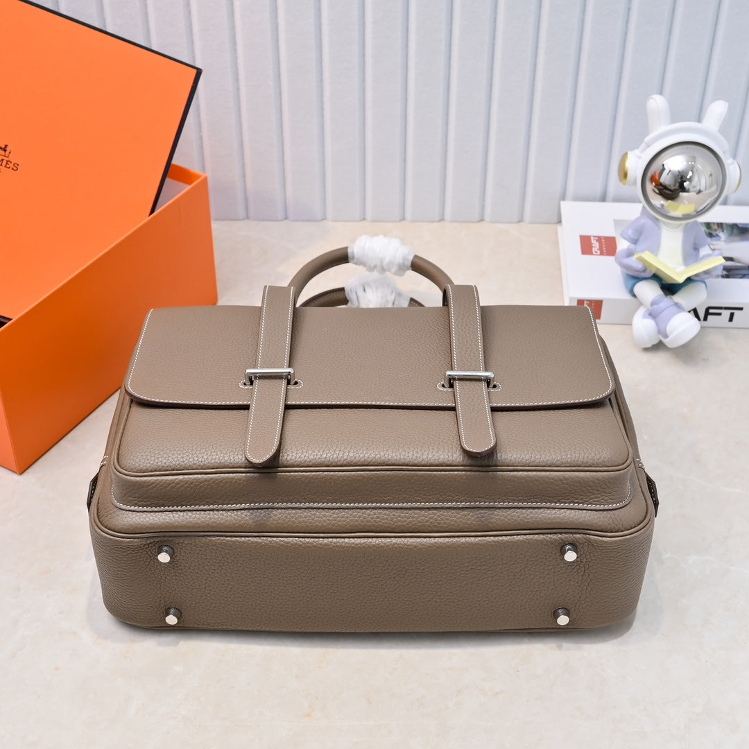 High-end Hermes 2026 Steve Briefcase 36cm Togo Leather