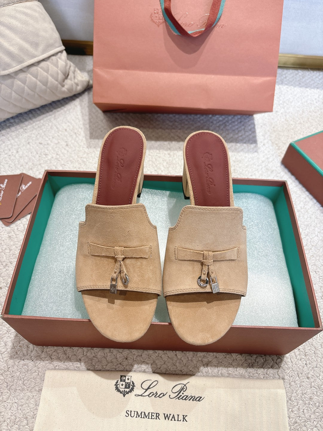 LP 25C Summer Charms Mules 55MM Mocha Suede 215030