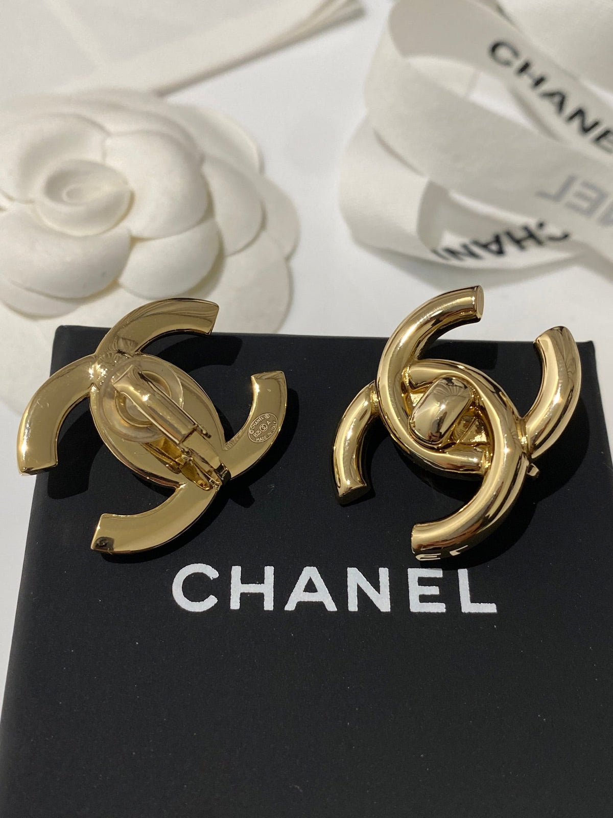 CC Double C Large Backpack Gold Earrings