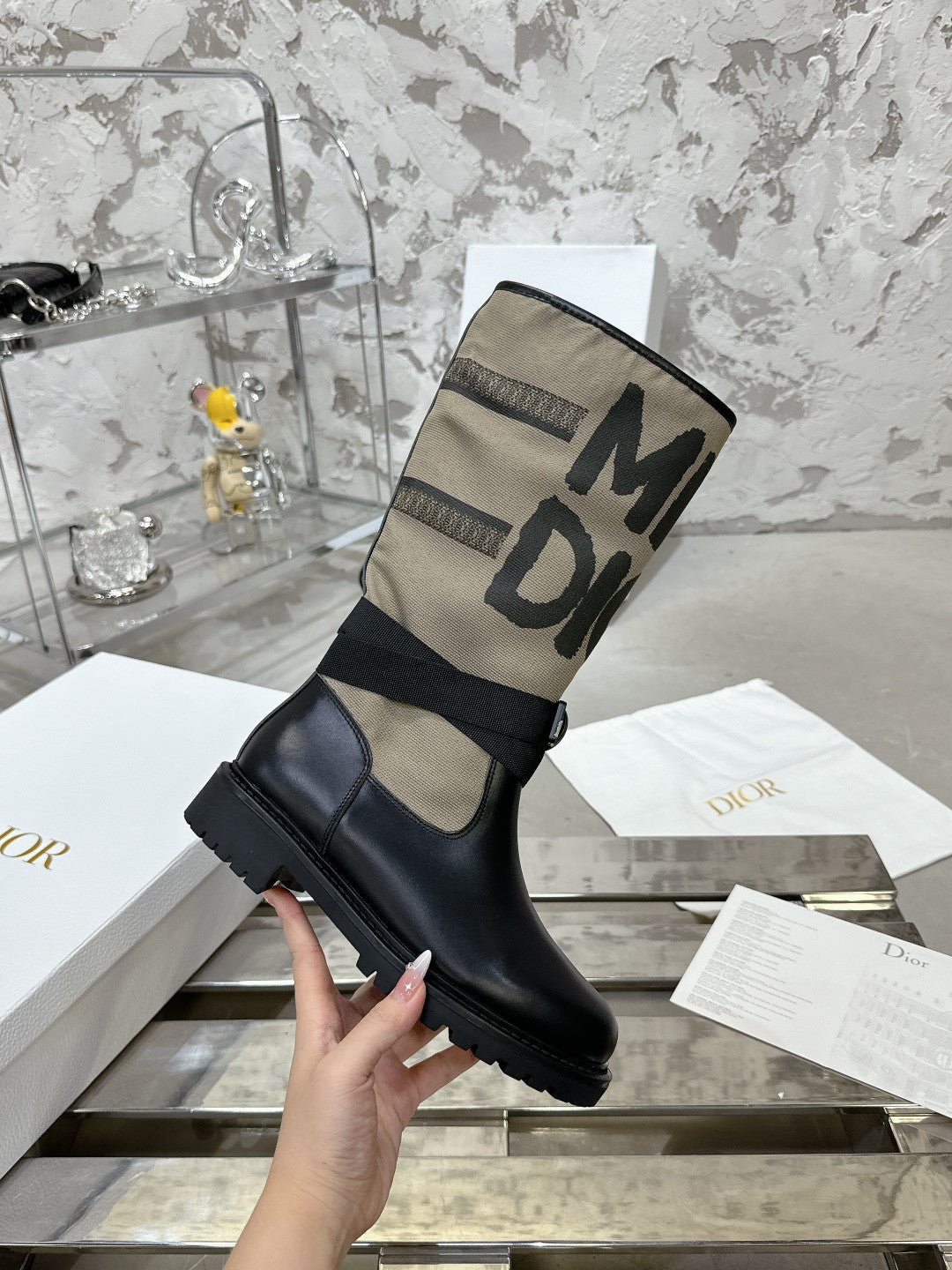CD D-Major Boot In Light Brown Canvas 100574