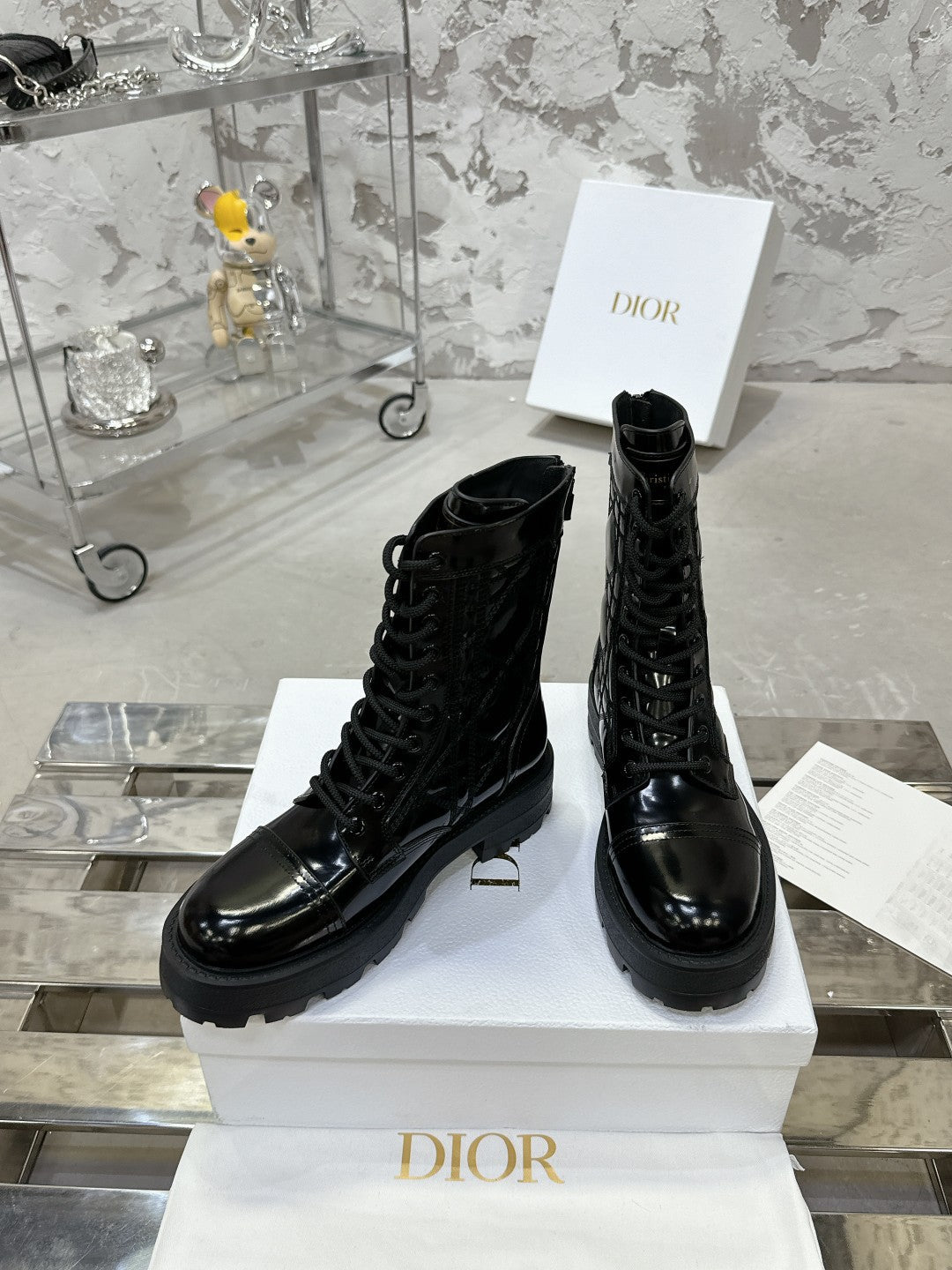 CD D-Unit Ankle Boot In Black Glossy Cowhide 100585