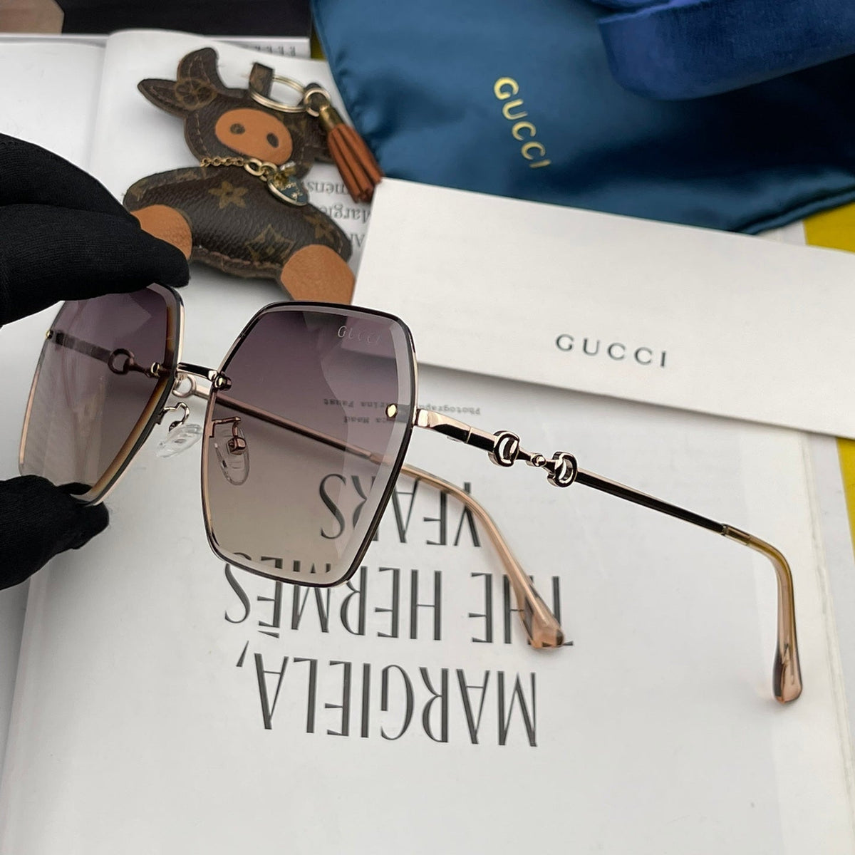 SQUARE FRAME SUNGLASSES 5661 IN METAL