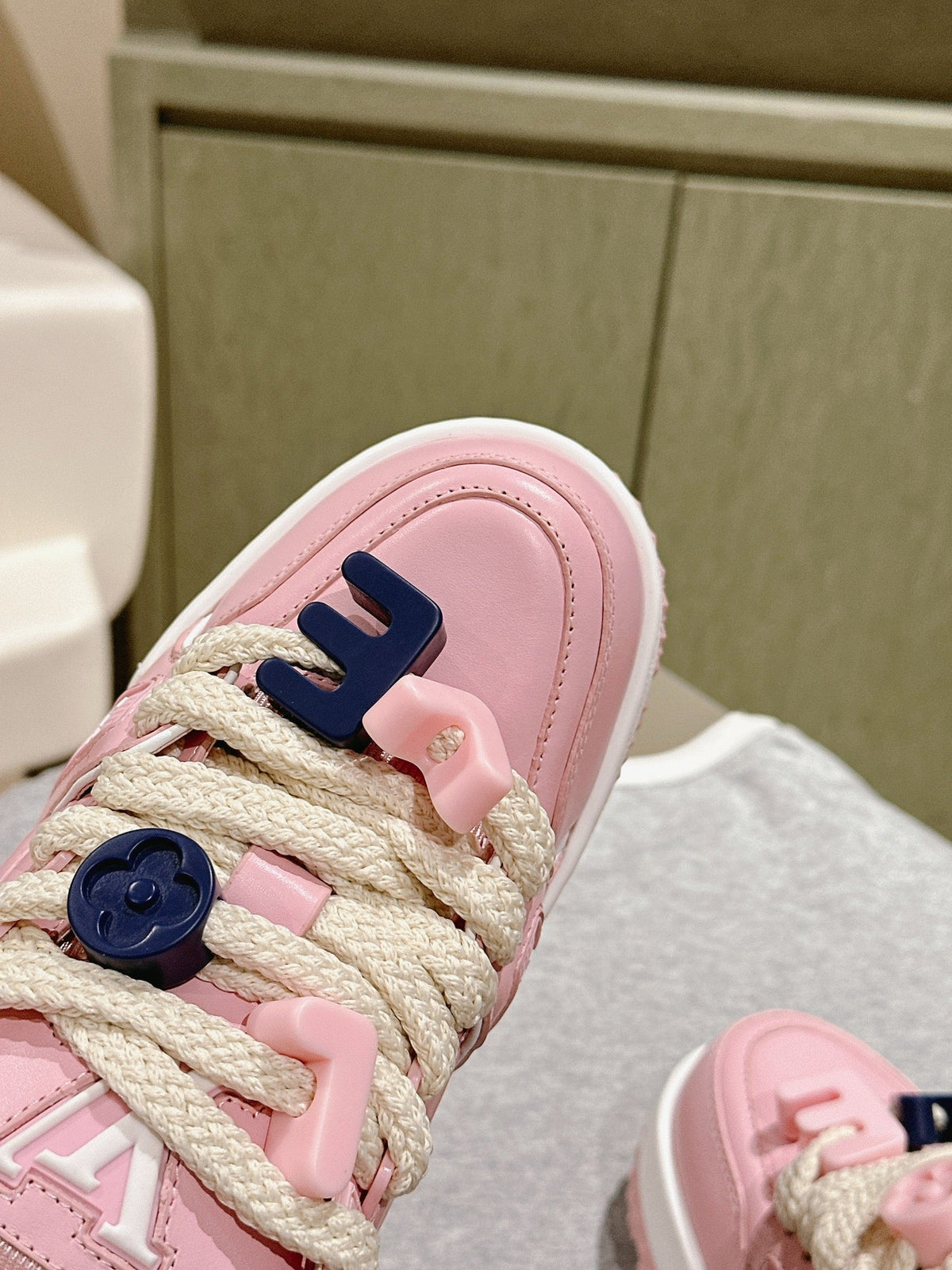 LV Trainer Maxi Sneaker Pink Pastel Lambskin