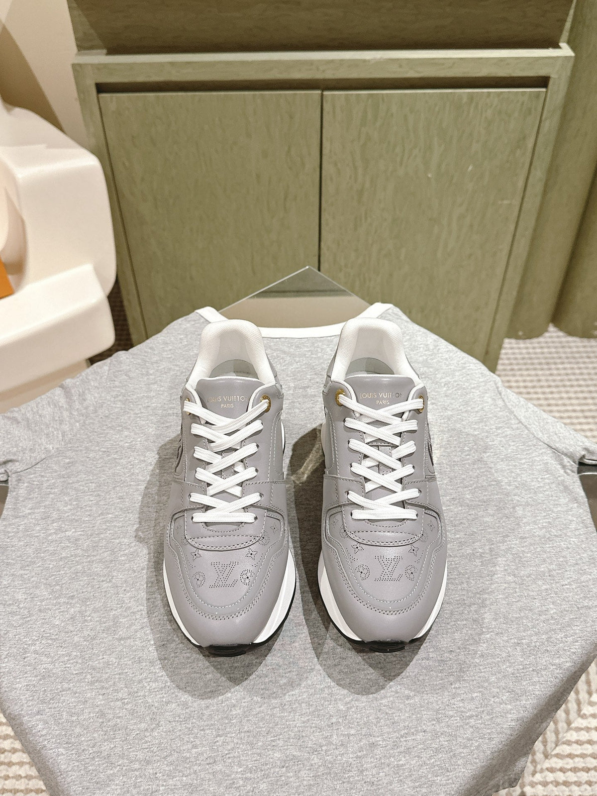 LV Neo Run Away Sneaker 50mm Grey Cowhide