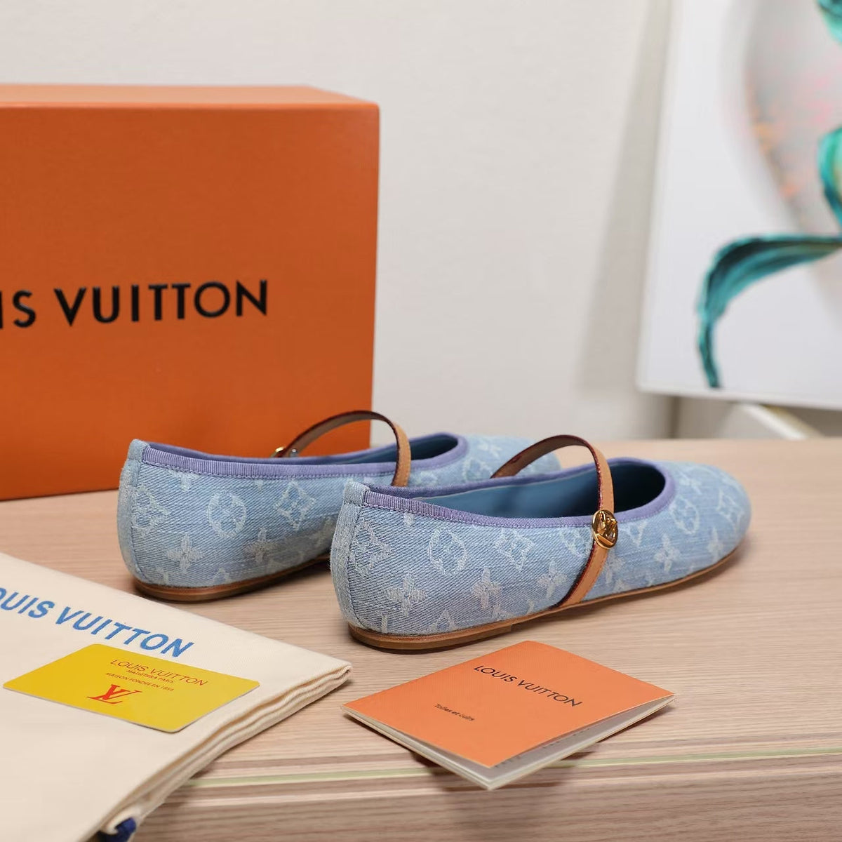 LV 25C Romy Flat Blue Pastel Monogram Denim Fabric 218302