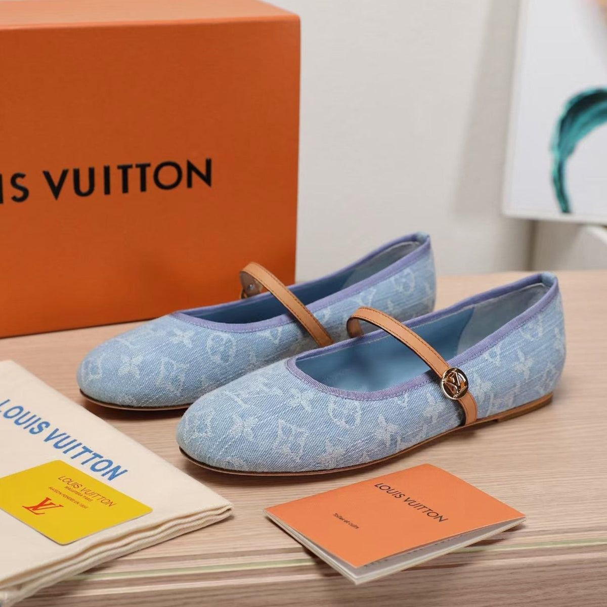 LV 25C Romy Flat Blue Pastel Monogram Denim Fabric 218302