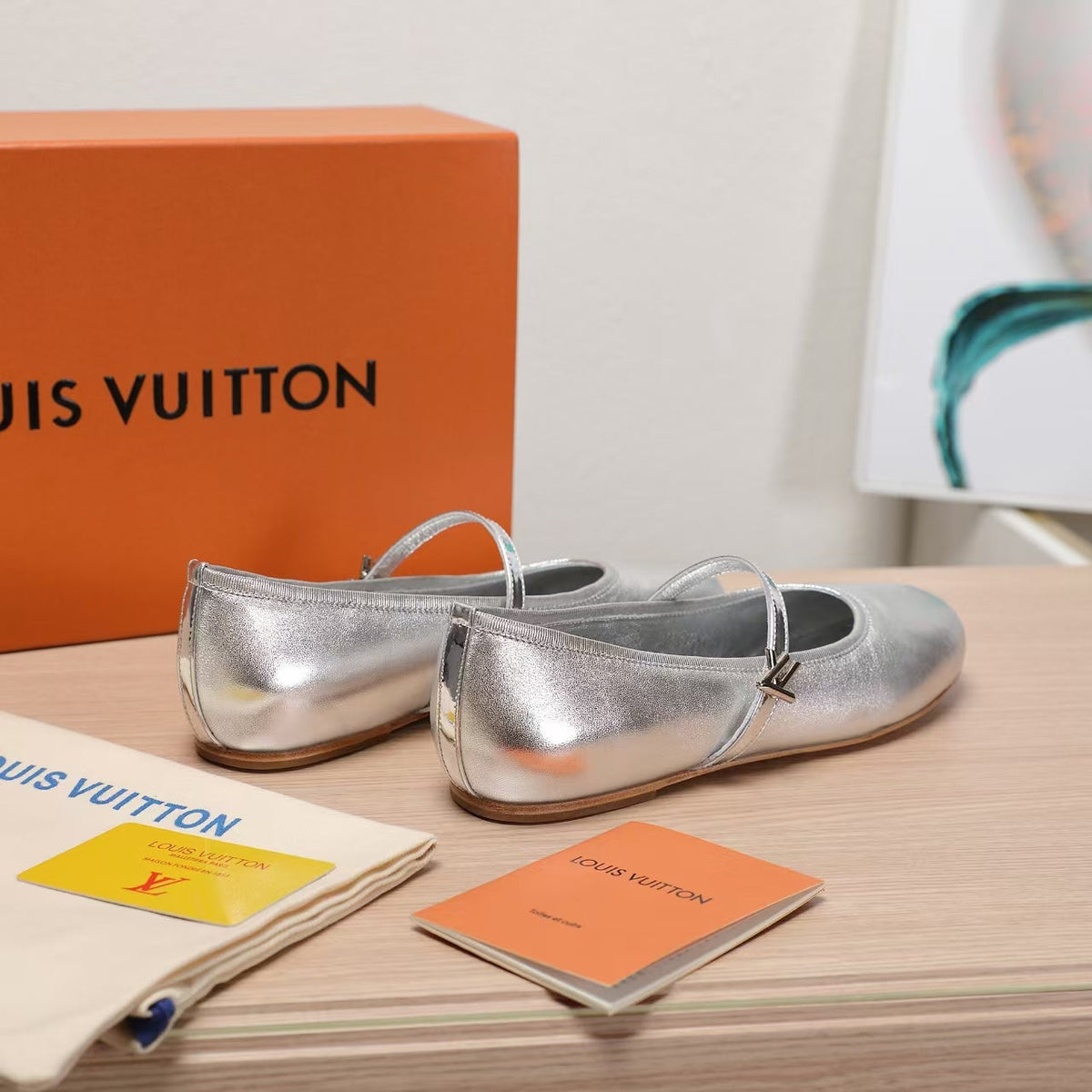 LV Mule plate LV Frame Beige Leather 218901