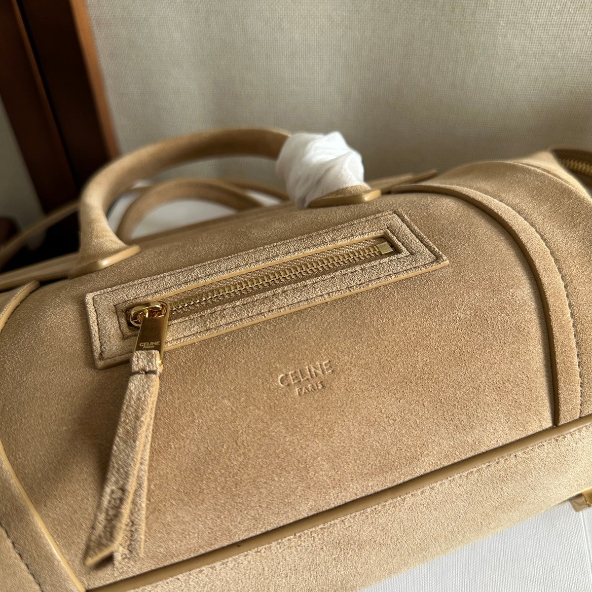 Celine 2026 Luggage Beige Suede Calfskin 276258