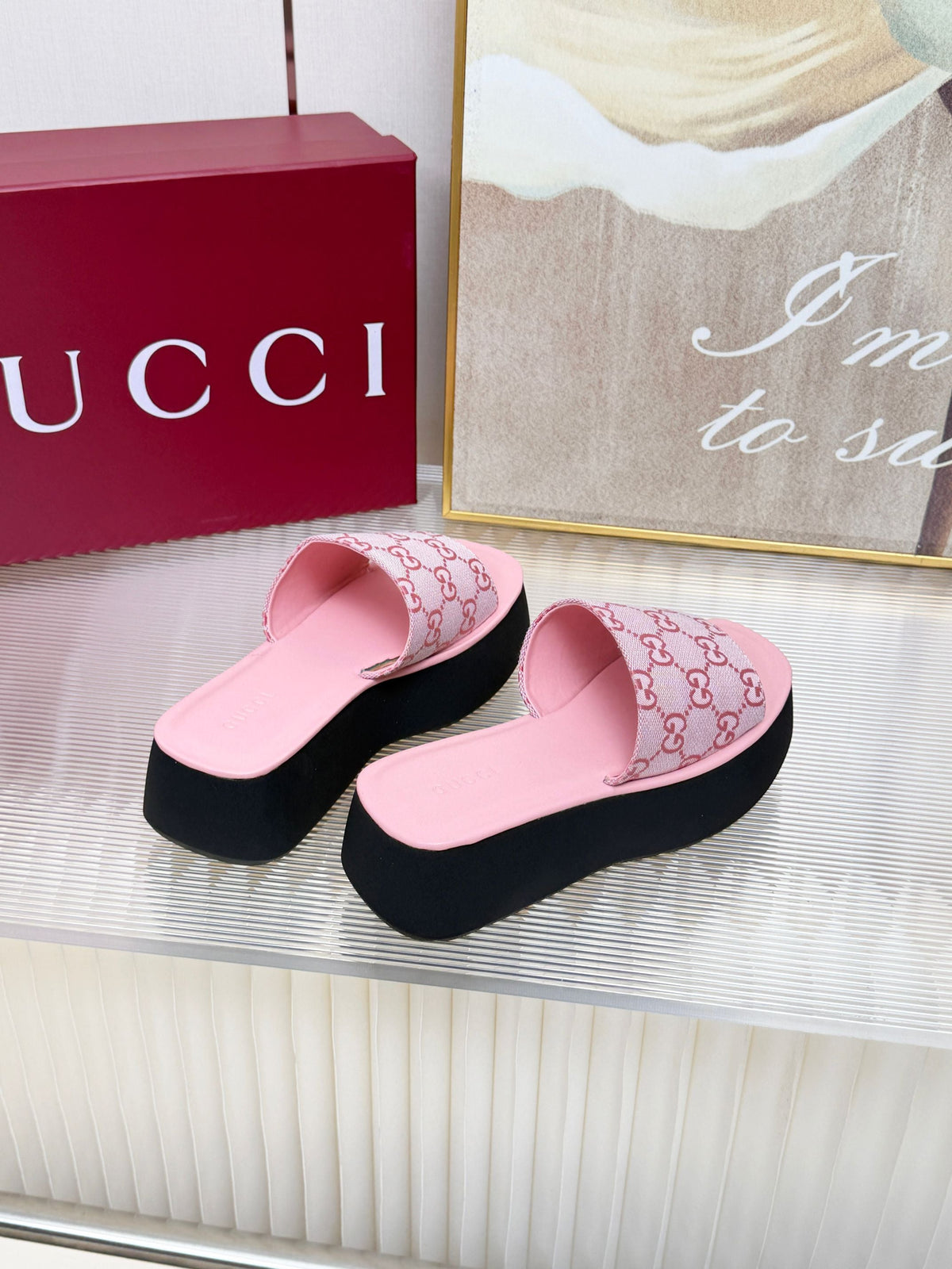 Gucci 2026 Platform Sandals Canvas 987007