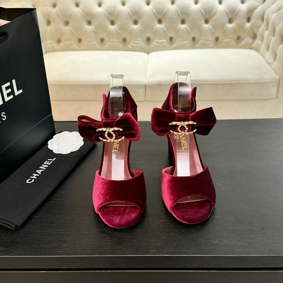 CC Sandals Red Velvet