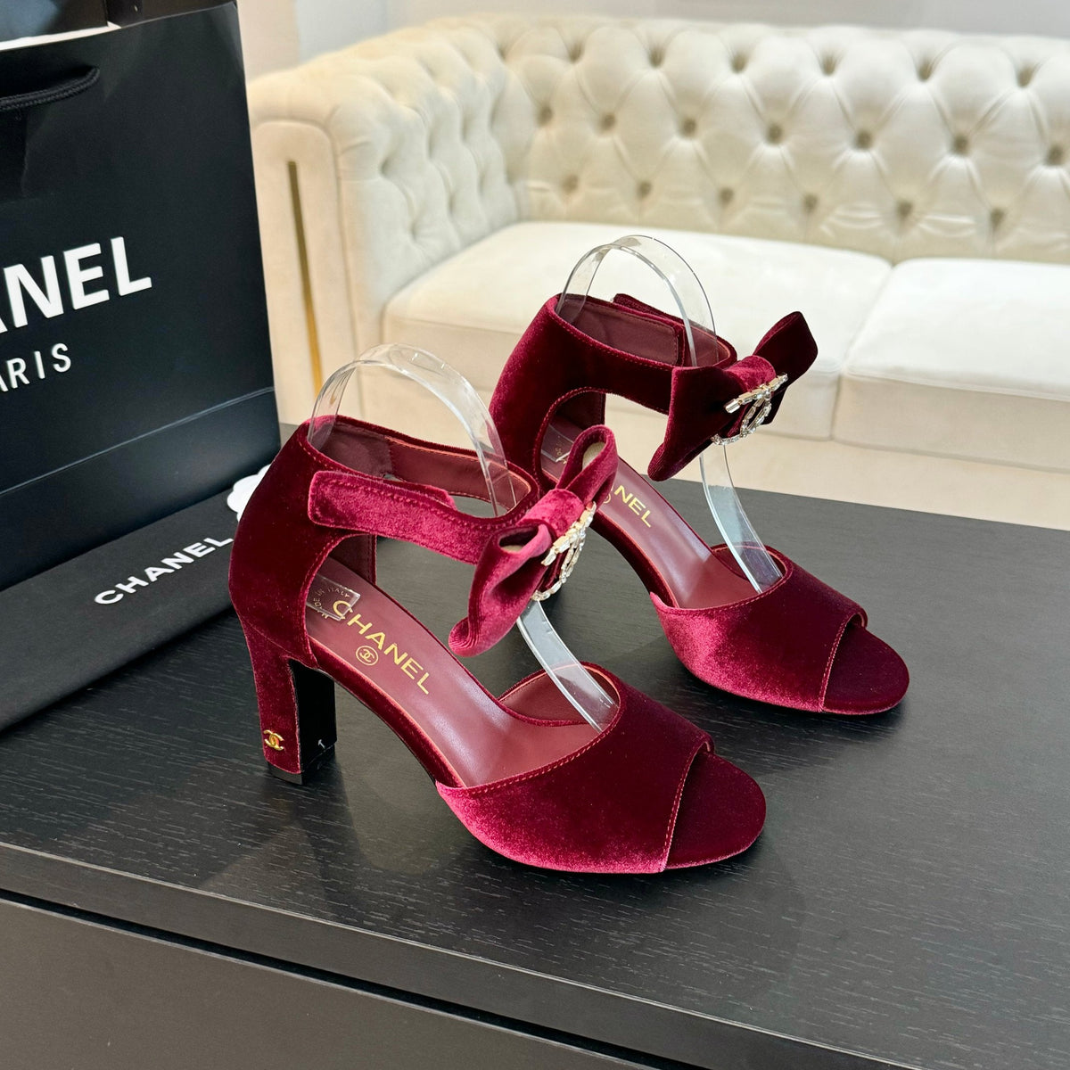 CC Sandals Red Velvet