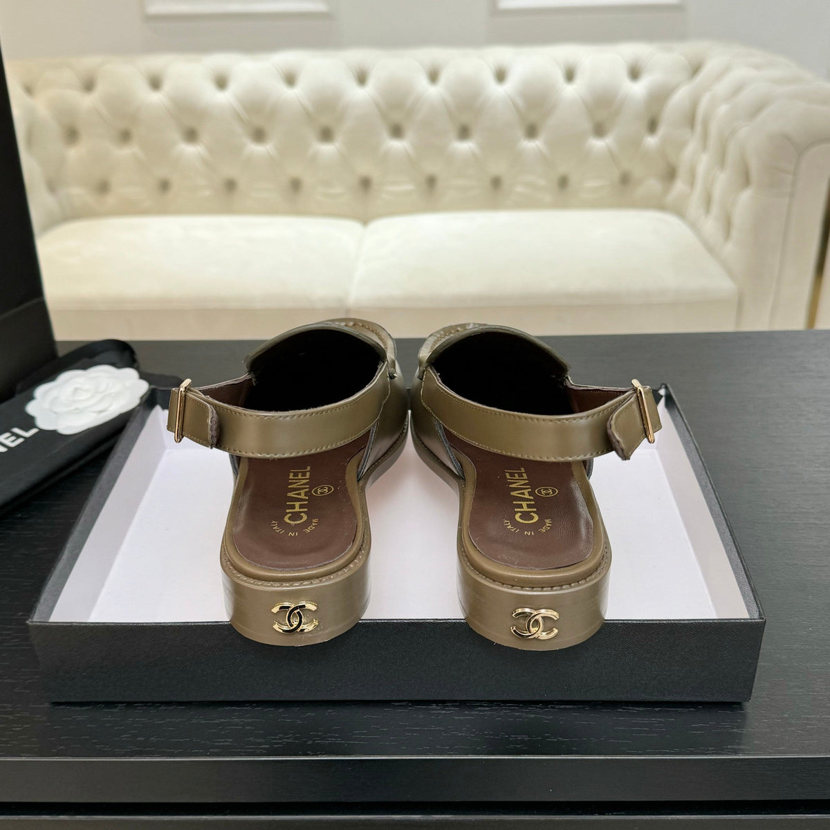CC 25C Slingback Loafer Bronze Olive Patent Leather