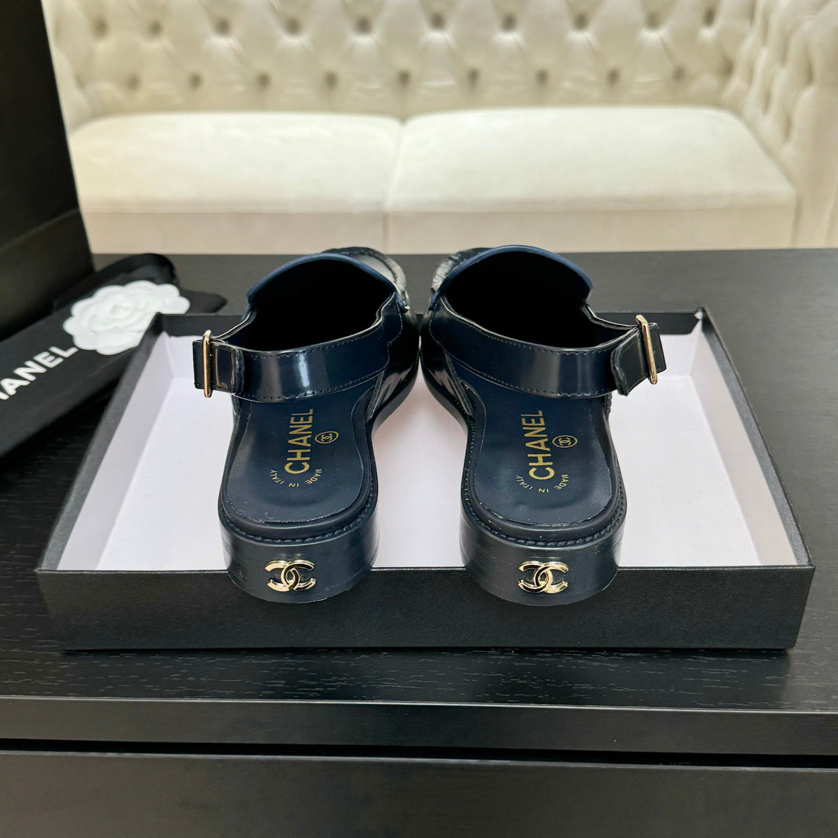 CC 25C Slingback Loafer Dark Blue Patent Leather