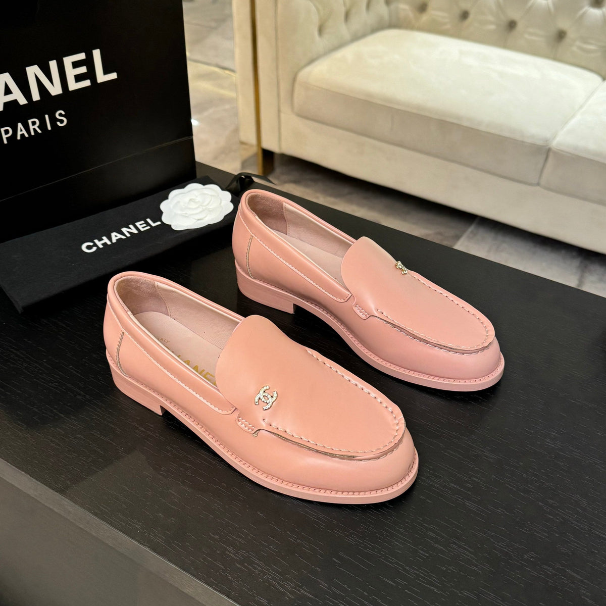 CC 25C Moccasins Pink Patent Leather